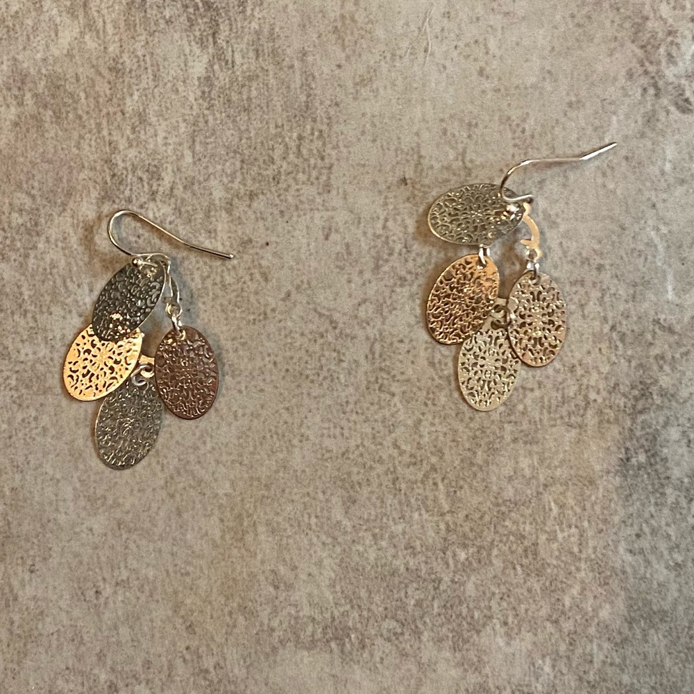 Silver drop earrings